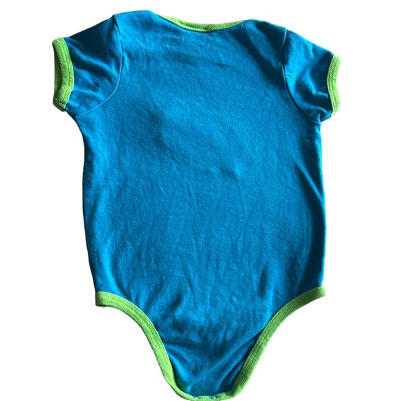3/$20 BABY PARIS 24M Blast Off Blue & Green Snap Button Onesie - Picture 2 of 3
